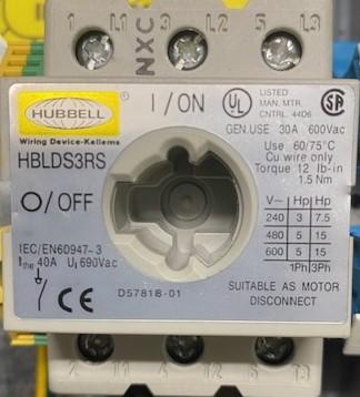 Hubbell SETL3 Inlcosed Disconnect Switch