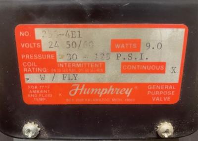 Humphrey 250-4E1 Pneumatic Valve
