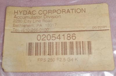 Hydac 2054186 Accumulator Charging Kit 