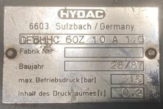 Hydac DFBHHC 60Z 10A1.0 Hydraulic Valve