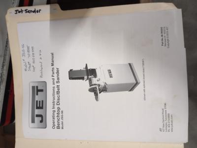 JET JSG-96 Benchtop Disc.Belt Sander manual