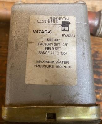 Johnson Controls V47AC-6 Temperature Actuated Modulating Valve