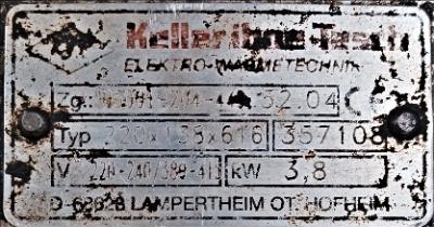 Heater Plate Data Plate View Keller Ihne & Tesch 05001-204-445 Heater Plate