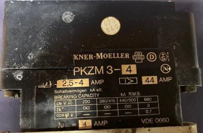 Klockner-Moeller PKZM3-4 Motor Starter Protector