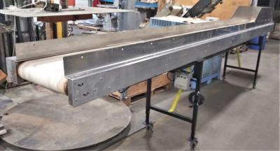 LaRos 17 ft. long flat belt conveyor
