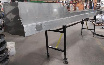 LaRos Stainless Steel 17 ft. long flat belt conveyor