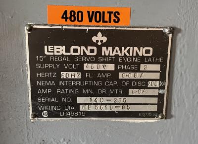 Leblond Makino Regal Servo Shift Data