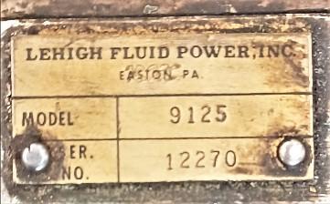 Pneumatic Cylinder Data Plate View Lehigh Fluid Power Inc 9125 Pneumatic Cylinder