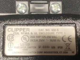 Linemaster 632-S Clipper Foot Switch