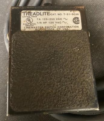 Linemaster T-91-SC3 Treadlite II Foot Switch, Electrical, Single Pedal, Momentary, SPDT Wired N.O, No Guard, Black, 6 Ft. Cord With 3 Prong Plug