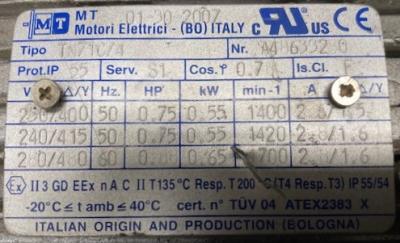 M.T. Motori Elettrici TN71C/4 Motor