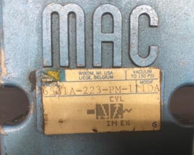 MAC Valves 6531A-223-PM-111DA Pneumatic Valve