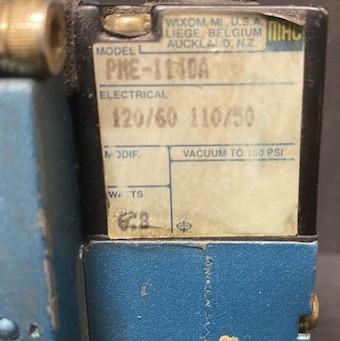 MAC Valves Repl# 6531B-000-PM-114DA Pneumatic Valve