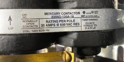 MDI 335NO-120A-18 35-Amp Mercury Contactor