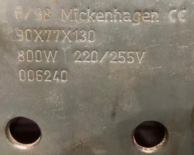 Mickenhagen 006240 95x77x130mm Strip Heater