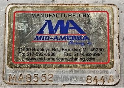 Dairy Mold Data Plate View Mid America MA8552 1 Gallon Dairy Mold