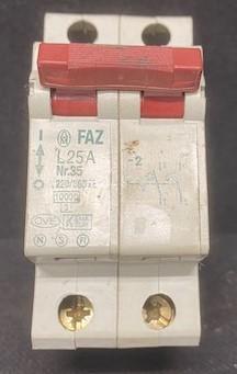 Moeller FAZ L25A-2 Nr. 35 2-Pole Circuit Breaker