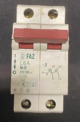 Moeller FAZ L6A 2 Pole Circuit Breaker
