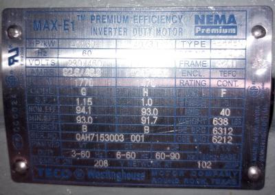 Nelmor G2020M 40hp grinder plate Nelmor G2020M 40hp grinder plate