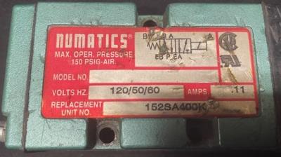 Numatics Repl# 152SA400K Pneumatic Valve