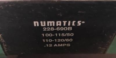 Numatics Repl# 152SA400K011B30 Doubled Valve Assembly