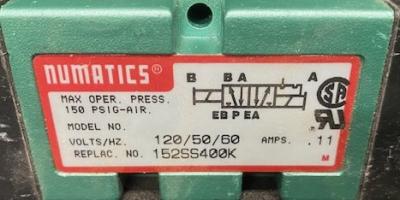 Numatics Repl# 152SS400K Pneumatic Valve