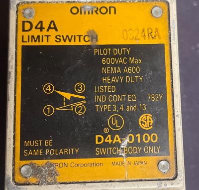 Omron Limit Switch Data