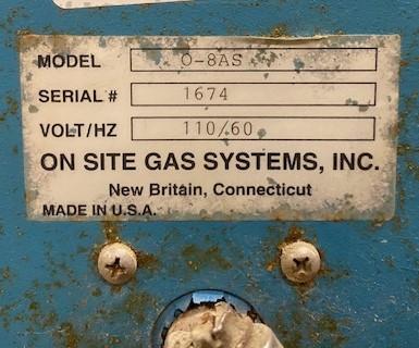 On Site Gas Systems, Inc. O-8AS Oxygen Generator