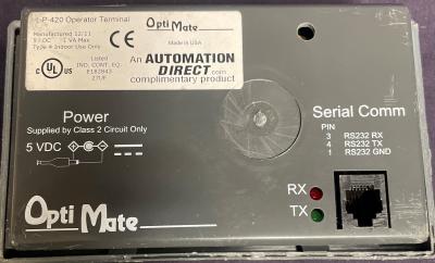 OptiMate Terminal Back