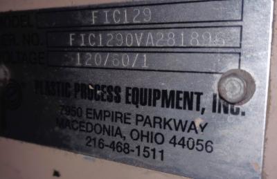 PPE Model FIC129 Flat to Incline conveyor information plate PPE Model FIC129 Flat to Incline conveyor information plate