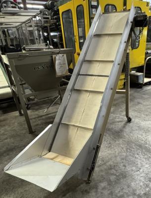 Plastic Process Equipment 83in cleated incline conveyor model PCI-187 SP Plastic Process Equipment 83in cleated incline conveyor model PCI-187 SP