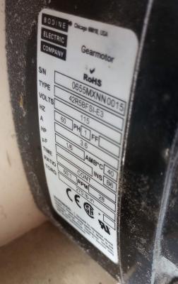 Plastic Process Equipment 8' conveyor motor plate