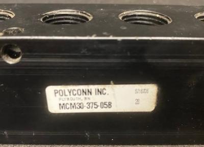 Polyconn MCM30-375-05B Anodized Aluminum Pneumatic Manifold