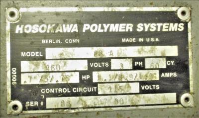 Polymer Systems 88-A Auger Granulator