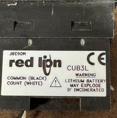 Red Lion Cub3L000 6 digit miniature electronic counter back