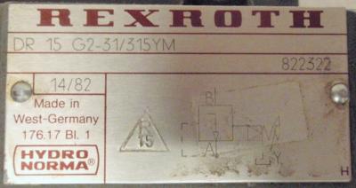 Rexroth DR 15 G2-31-315YM Hydrualic Valve