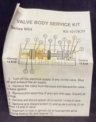 Ross 1017K77 Valve Body Service Kit