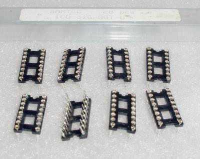 Samtec ICO-316-SGT-L DIP16, IC Socket Chip (set of 8)