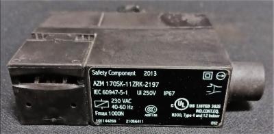 Safety Switch Data Plate View Schmersal AZM170SK-11ZRK-2197 Safety Switch