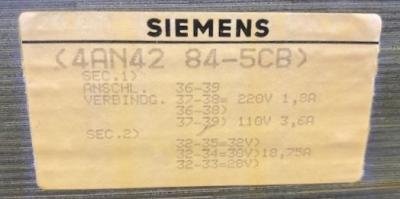 Siemens 4AN42 84-5CB Transformer