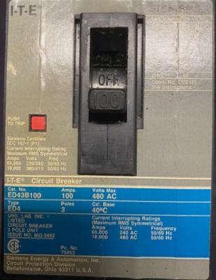 Siemens ED43B100 100-Amp Circuit Breaker