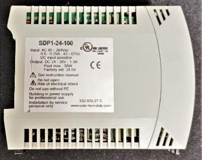 Power Supply Data Plate View SolaHD SDP1-24-100T AC-DC Power Supply