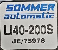 Linear Cylinder Data Plate View Sommer Automatic LI40-200S Linear Cylinder