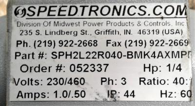 Speedtronics 14Hp Gearmotor