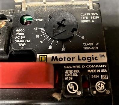 Square D 9045-SS220-A Motor Logic Overload Relay