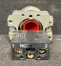 Telemecanique ZB2-BE102 Selector Switch Contact Block with Mounting Block and Red Push Button