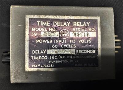 Timeco 591-16T Time Delay Relay