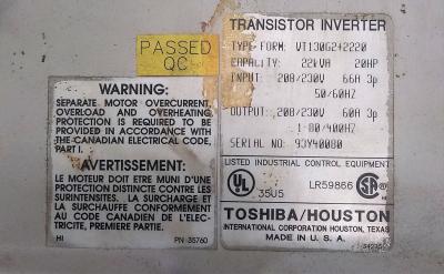 Toshiba VT130G2+2220 Transistor Inverter