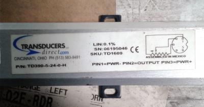 Transducers Direct TD390-5-24-0-H 24 Stroke Transducer 