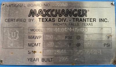 Tranter MX-44-0424-US-080 Maxchanger Heat Exchanger